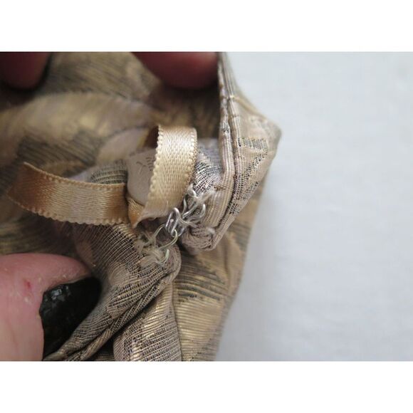 French Connection 72ACQ Women's Sz 4 Gold Blousy Bloom Jaquard Strap Top $128 - Picture 11 of 12